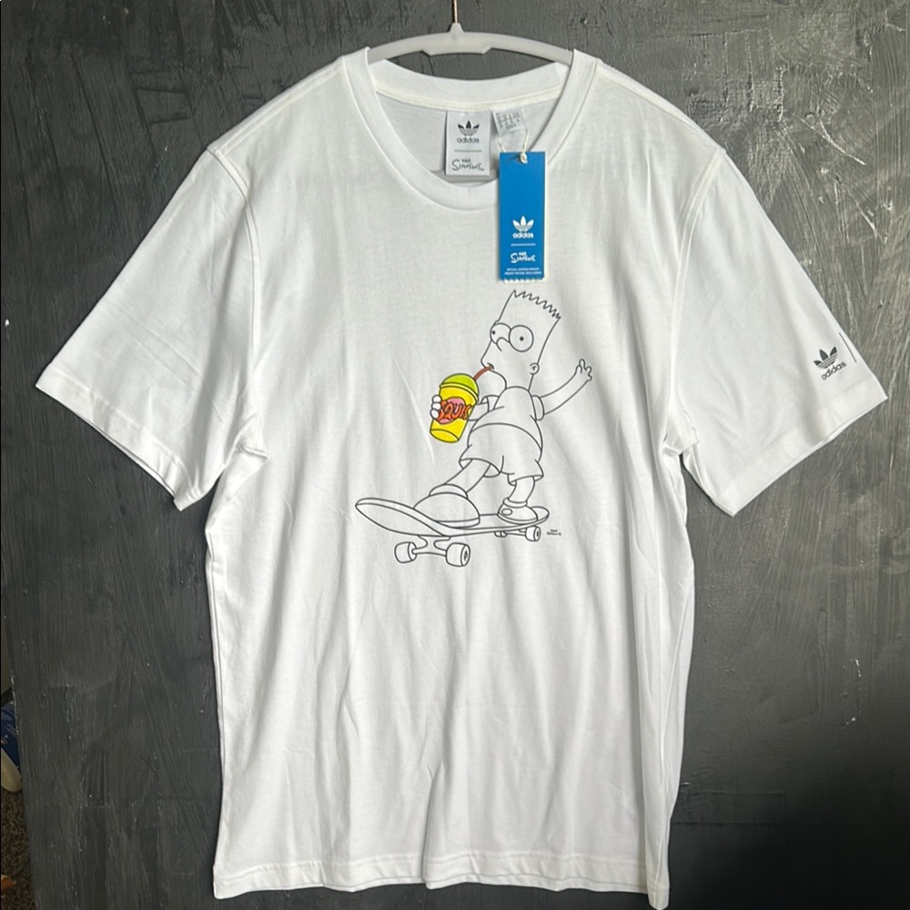 Adidas | The Simpsons White Skateboard Graphic Tee Sold Out  Collection